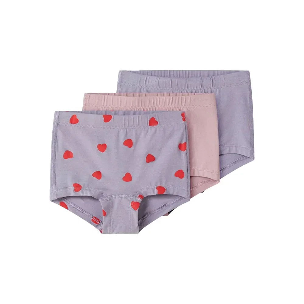 Комплект трусов Name It Lavender Hearts, фиолетовый