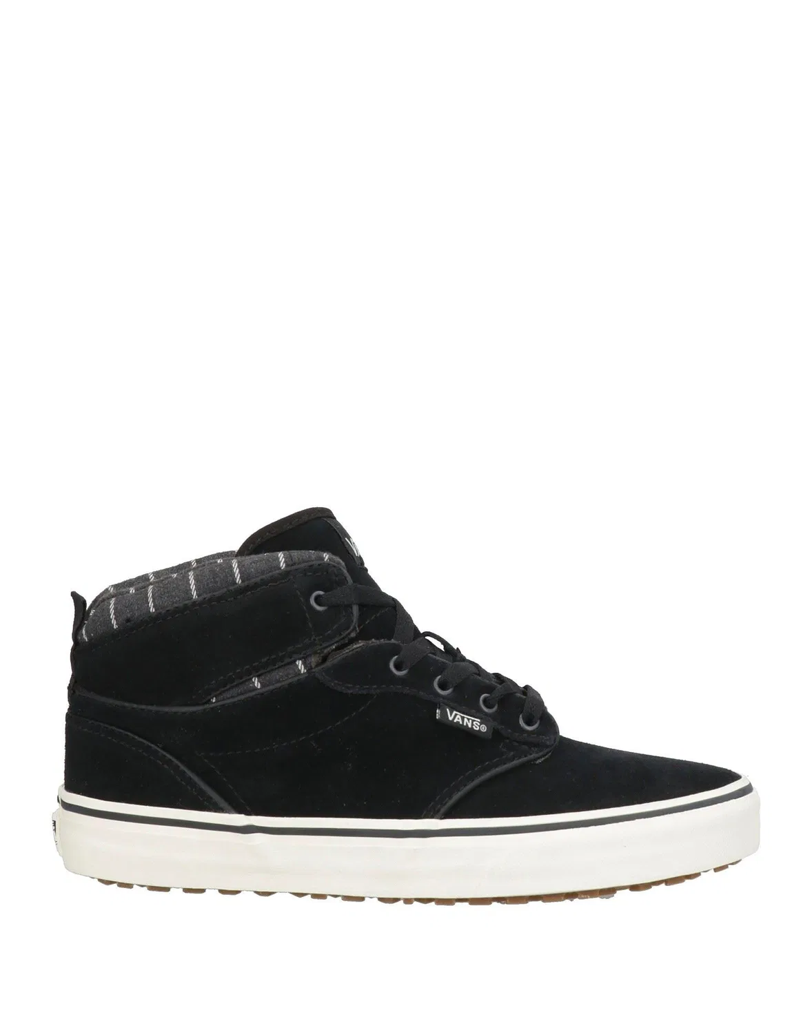 Детские кроссовки высокие кожаные Vans, черный
