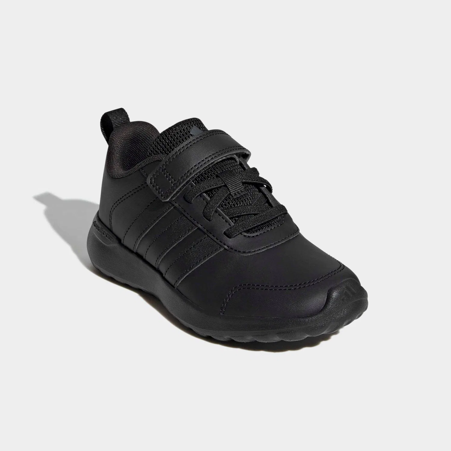 Детские спортивные кроссовки на липучке Adidas Sportswear, Core Black/Core Black/Grey Six