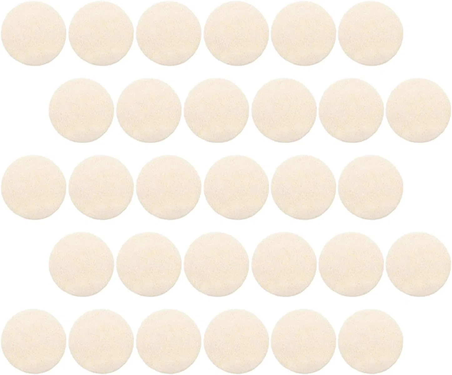 Набор очищающих подушечек из люфы, Vaguelly, 50 шт, 5.5x5.5x0.1 см