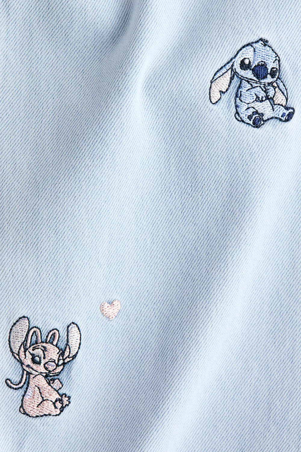 Джинсы с широкими штанинами и принтом H&M, Helles Denimblau/Lilo & Stitch — фото 4