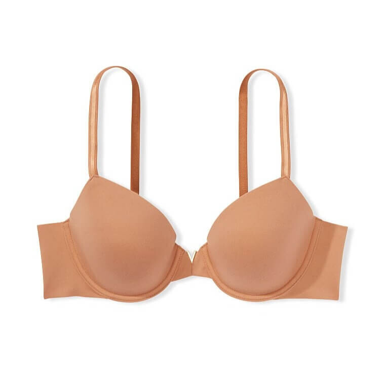 

Гладкий бюстгальтер с полным покрытием на легкой подкладке Victoria's Secret Love Cloud Perfect Shape, темно-бежевый