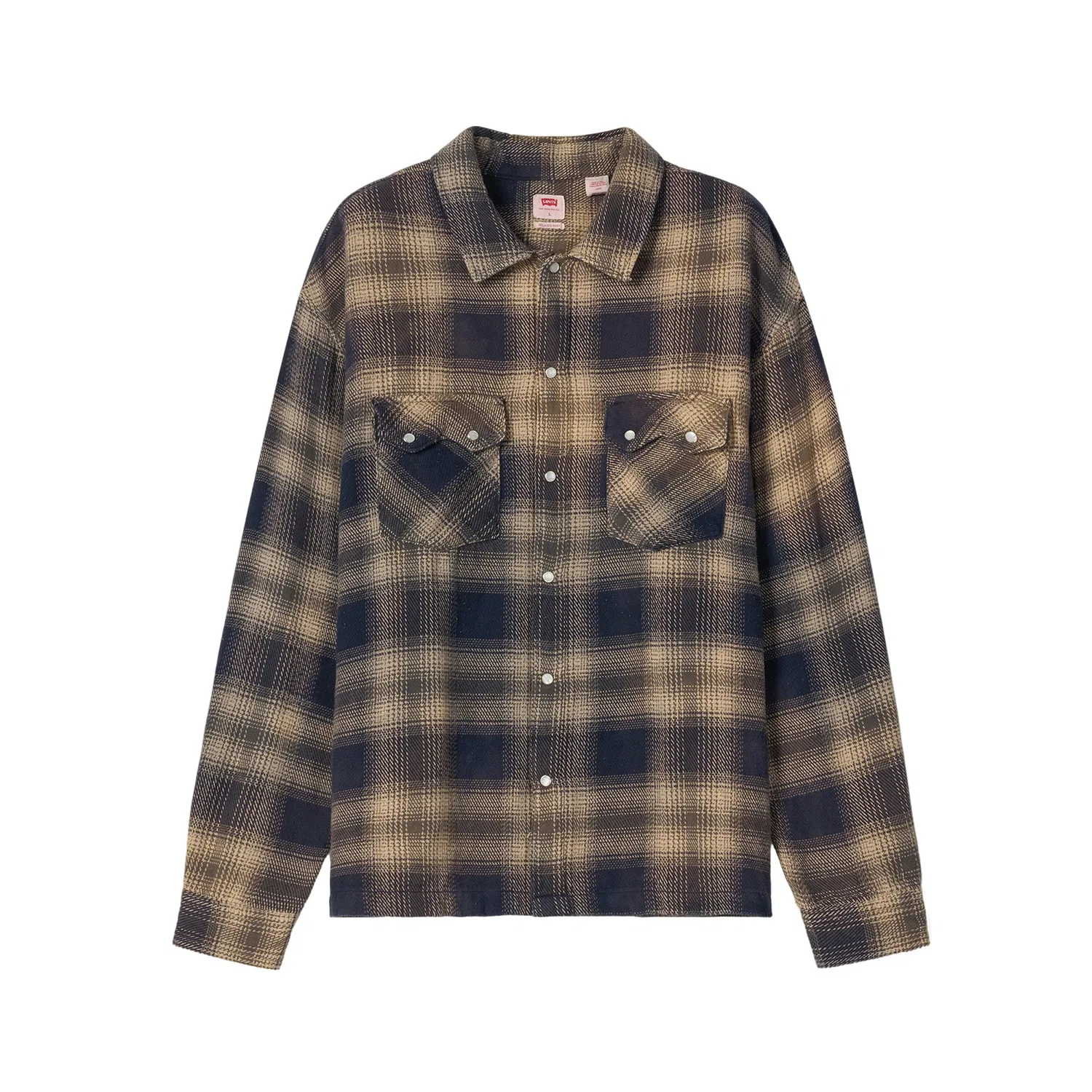 Мужская рубашка с воротником Khaki Plaid Levis