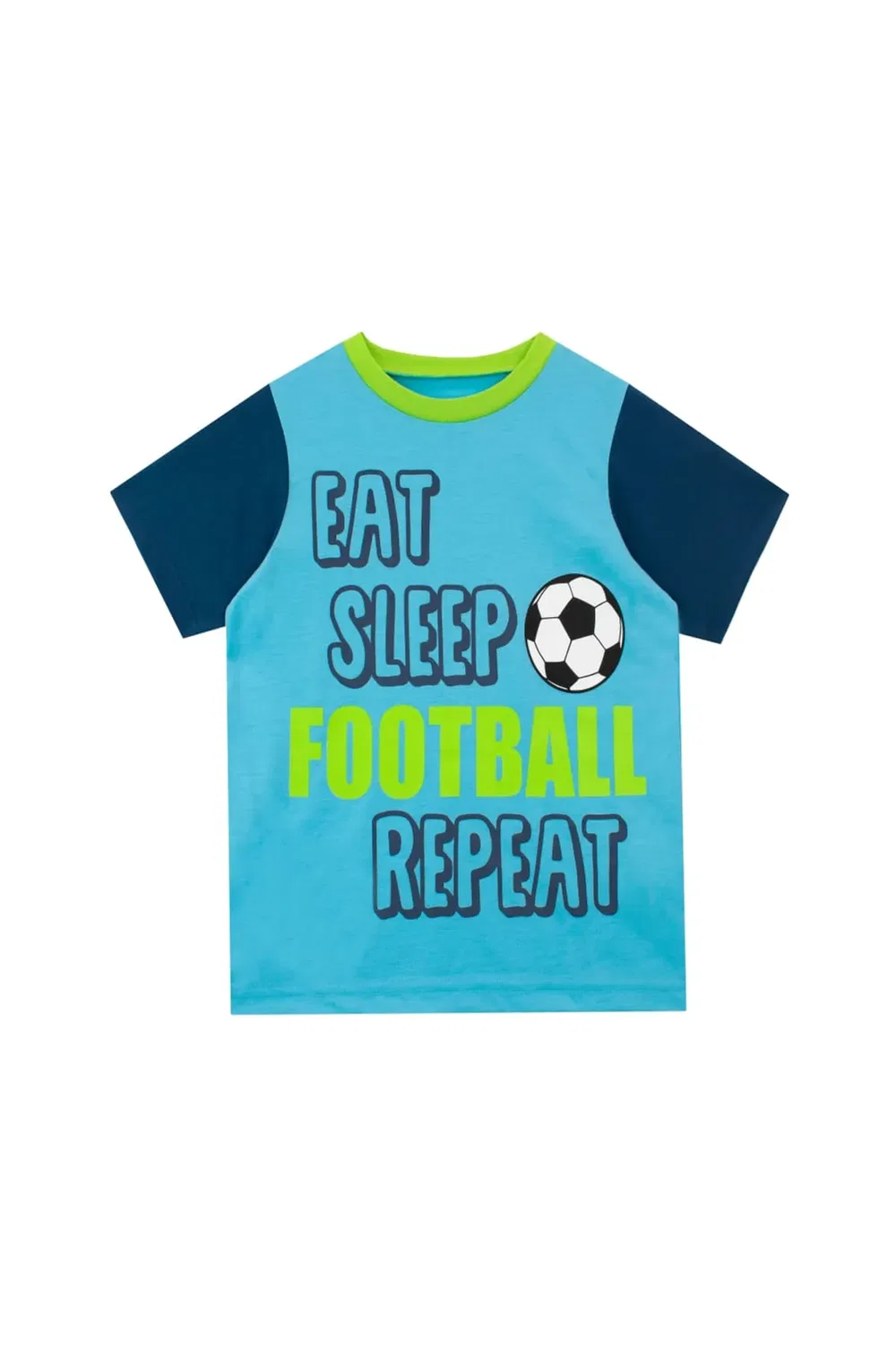 Пижама с принтом Eat Sleep Football Harry Bear, Blue — фото 2