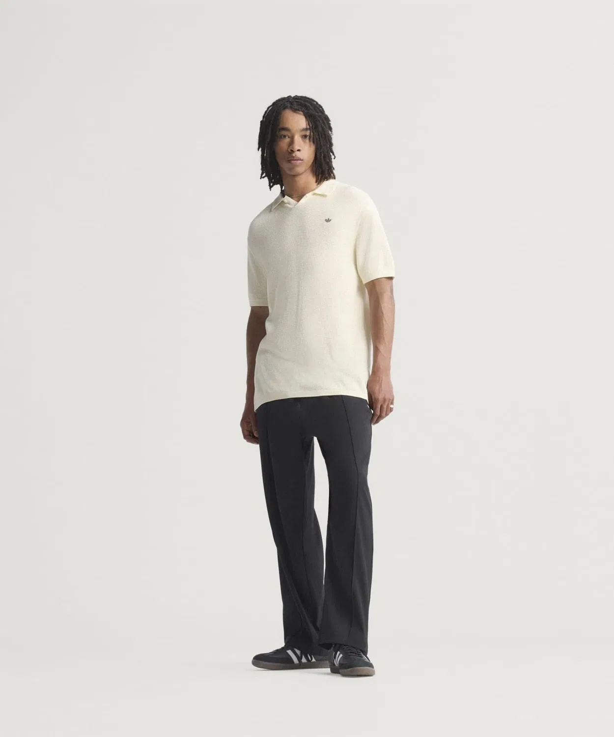 Мужская хлопковая поло с коротким рукавом Adidas Originals, Белый