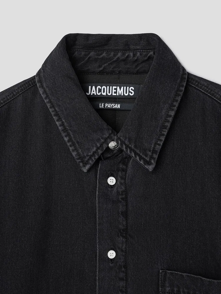 Рубашка с набивкой, Black JACQUEMUS — фото 3