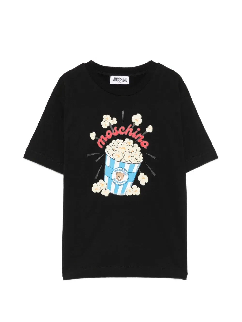 Футболка с принтом "Попкорн" Moschino Kids, черный