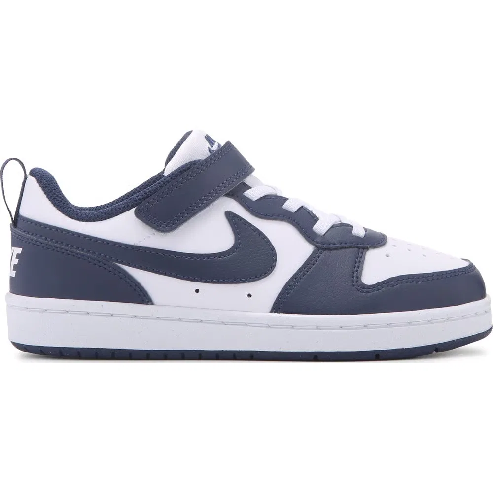 Детские низкие кроссовки Court Borough Recraft Nike, Navy/White — фото 2