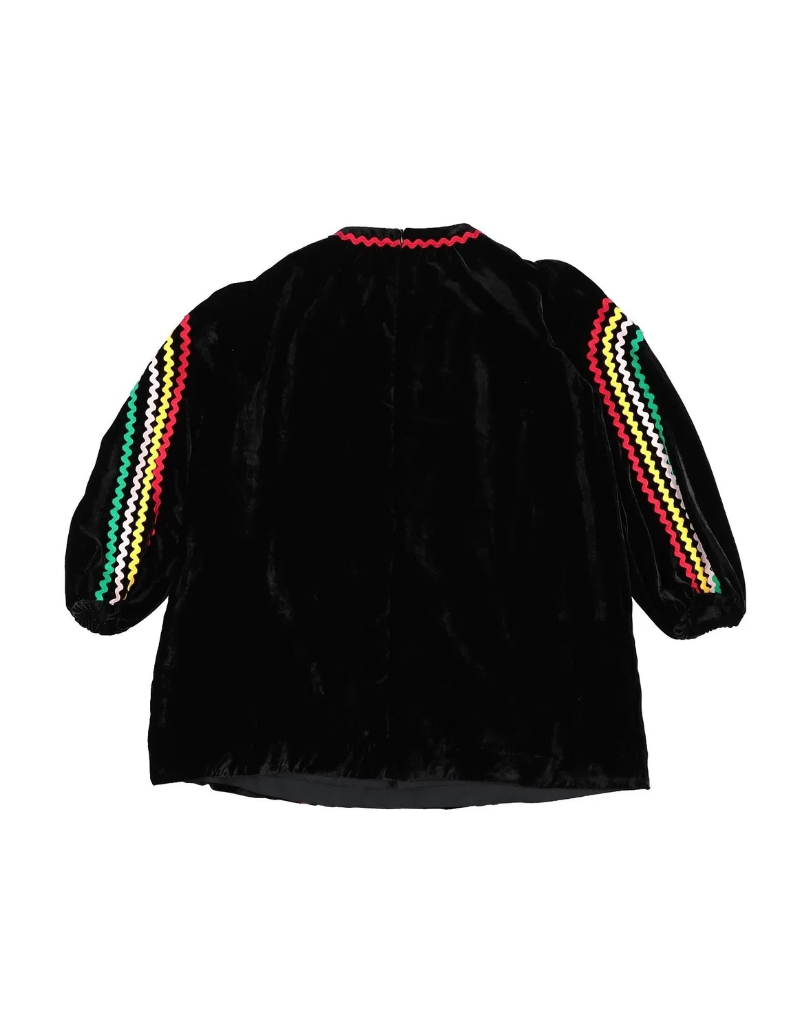 Детское платье из вискозы с длинным рукавом Stella Mccartney Kids, черный — фото 2