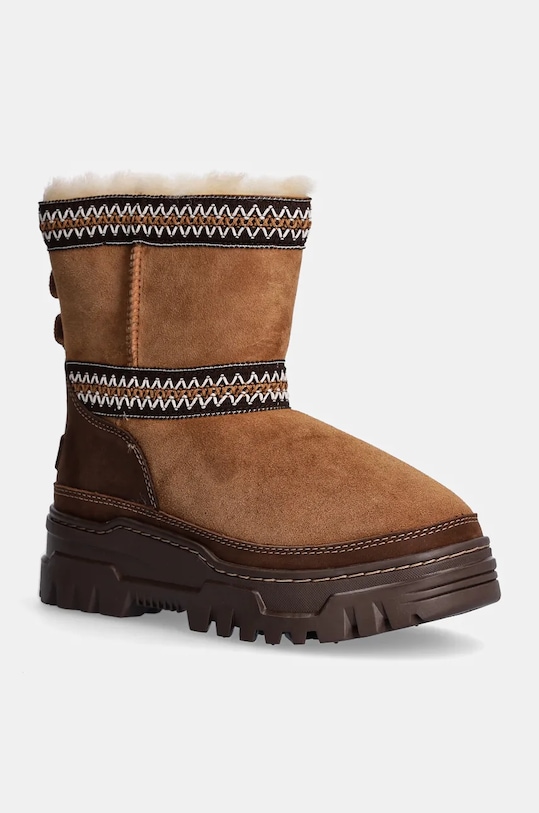 Угги зимние замшевые UGG Classic Mini Trailgazer, коричневый