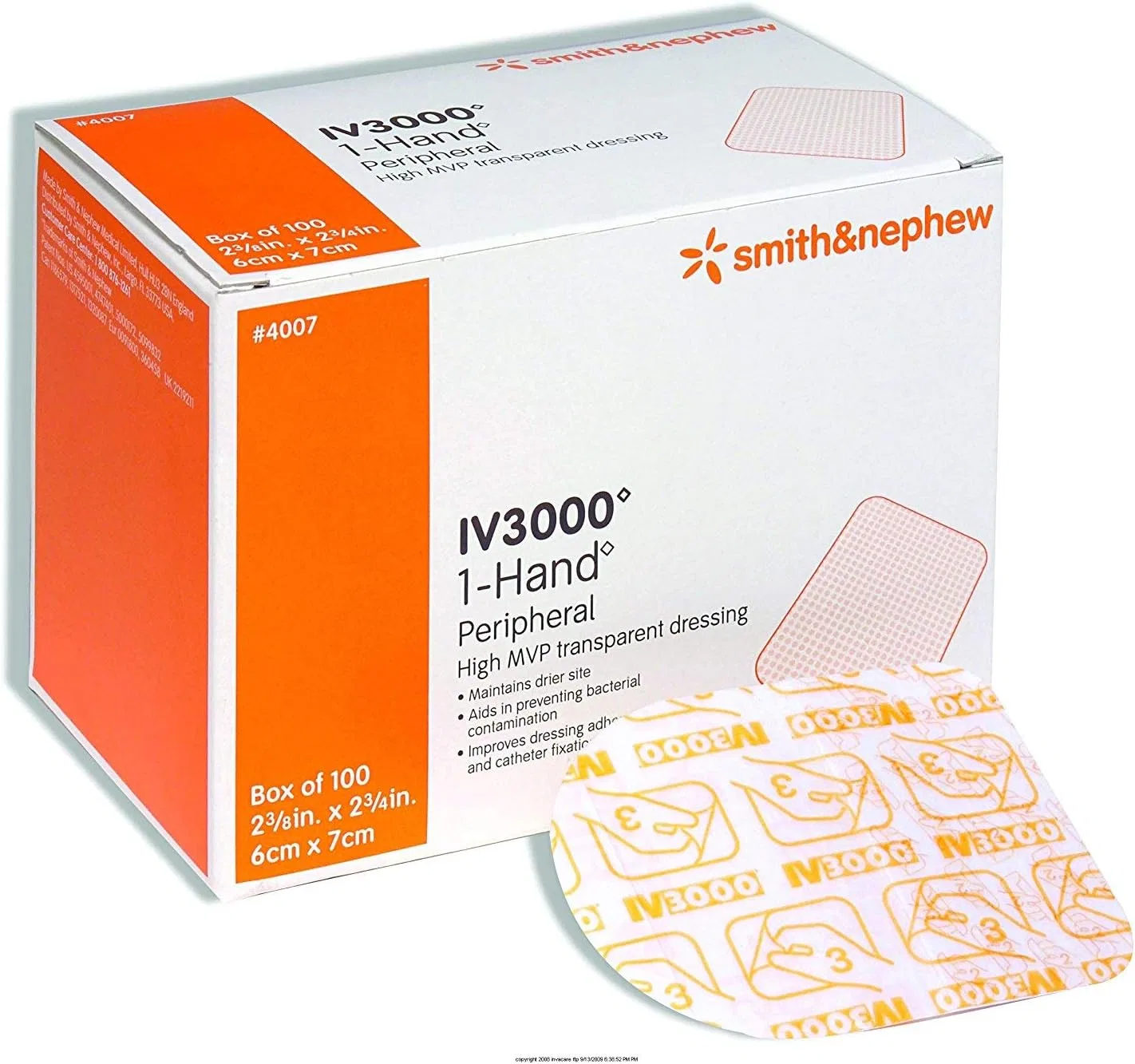 Повязка самоклеящаяся IV3000 1 штука Smith & Nephew