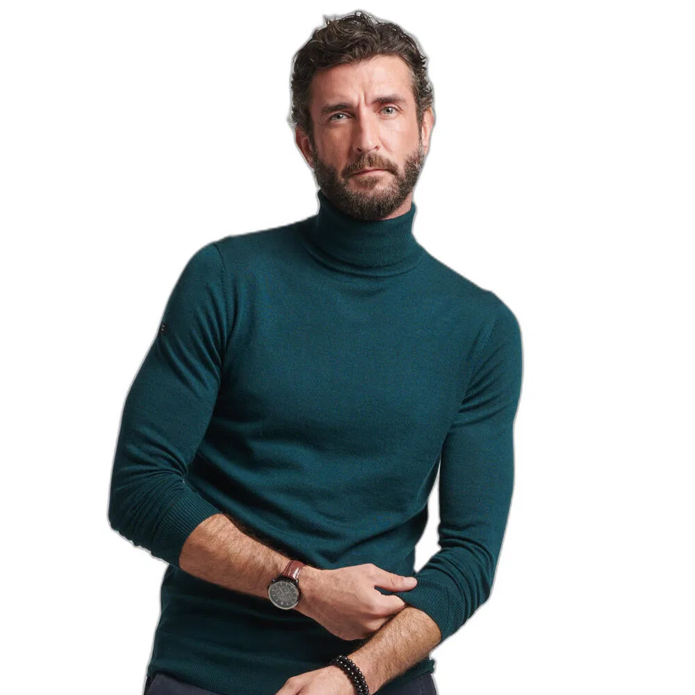 Мужской свитер с высоким воротником Merino Superdry, Grun