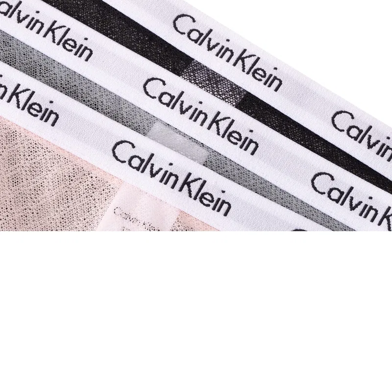 Женские трусы-слипы комплект из 3 штук Calvin Klein, Space Black/Glacier Gray/Cherry Blossom Pink — фото 3