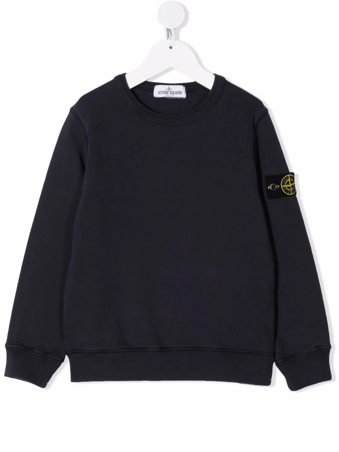 Свитшот из хлопка с нашивкой-логотипом Stone Island, синий