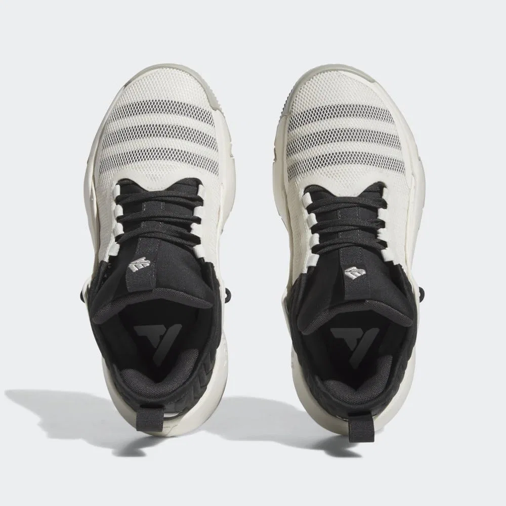 Детские кроссовки для мальчиков с полосками Trae Unlimited Adidas, Core Black White Green Linen — фото 4