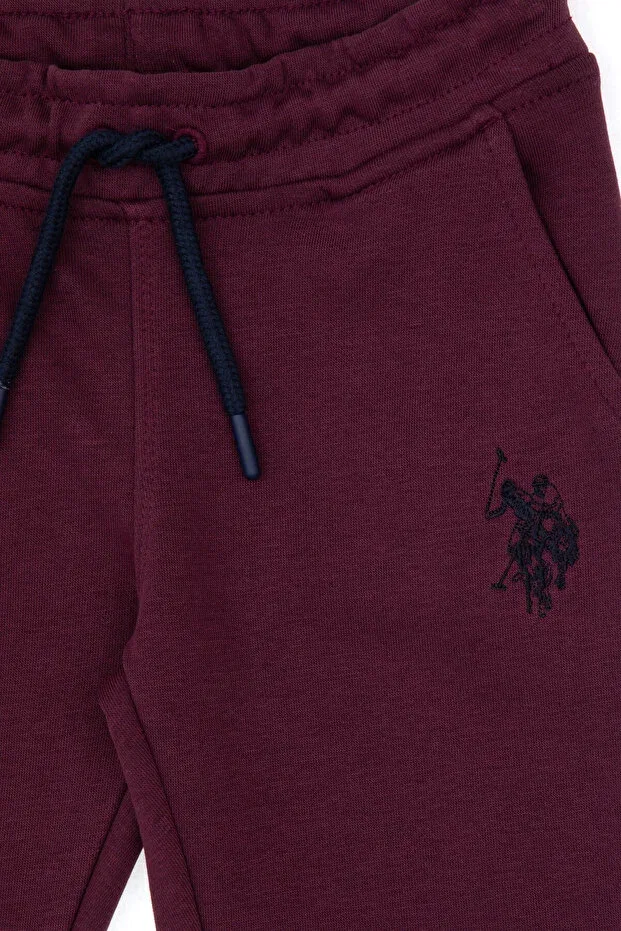Детские спортивные штаны для мальчиков с принтом U.S. Polo Assn., Plum — фото 4