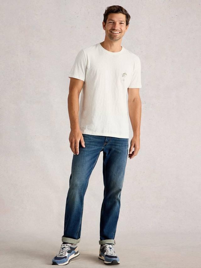 

Аберсох хлопковая футболка Regular Fit с рыболовным принтом White Stuff, White/Multi