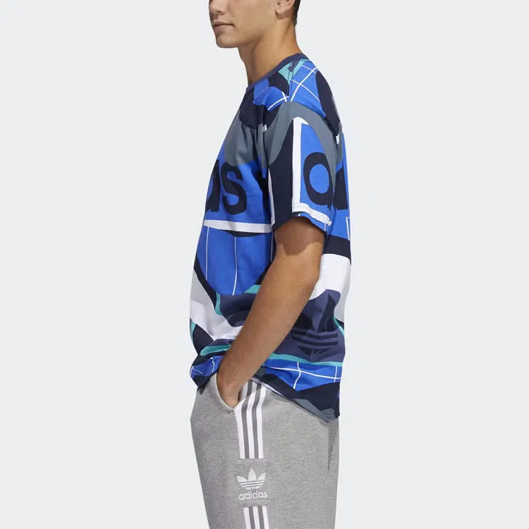 Футболка с принтом Originals Adidas, синяя — фото 3