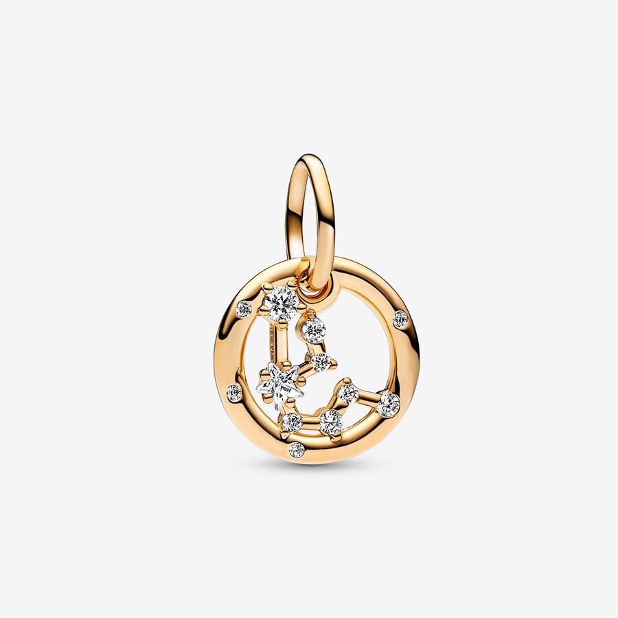 

Шарм Pandora Aquarius Zodiac Dangle, золото