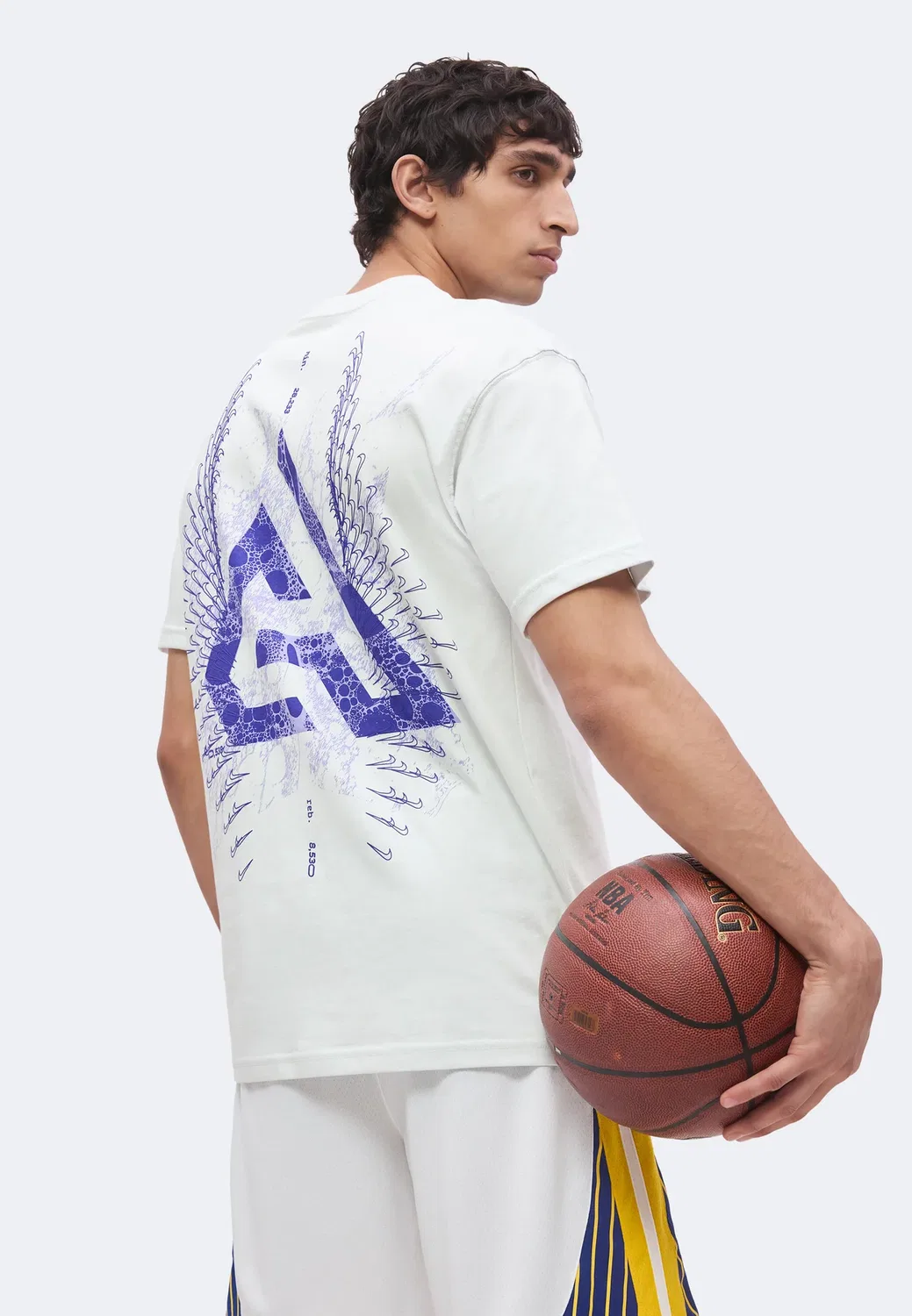 Футболка Giannis tee m90 summit - с принтом Nike Performance, Off White — фото 4