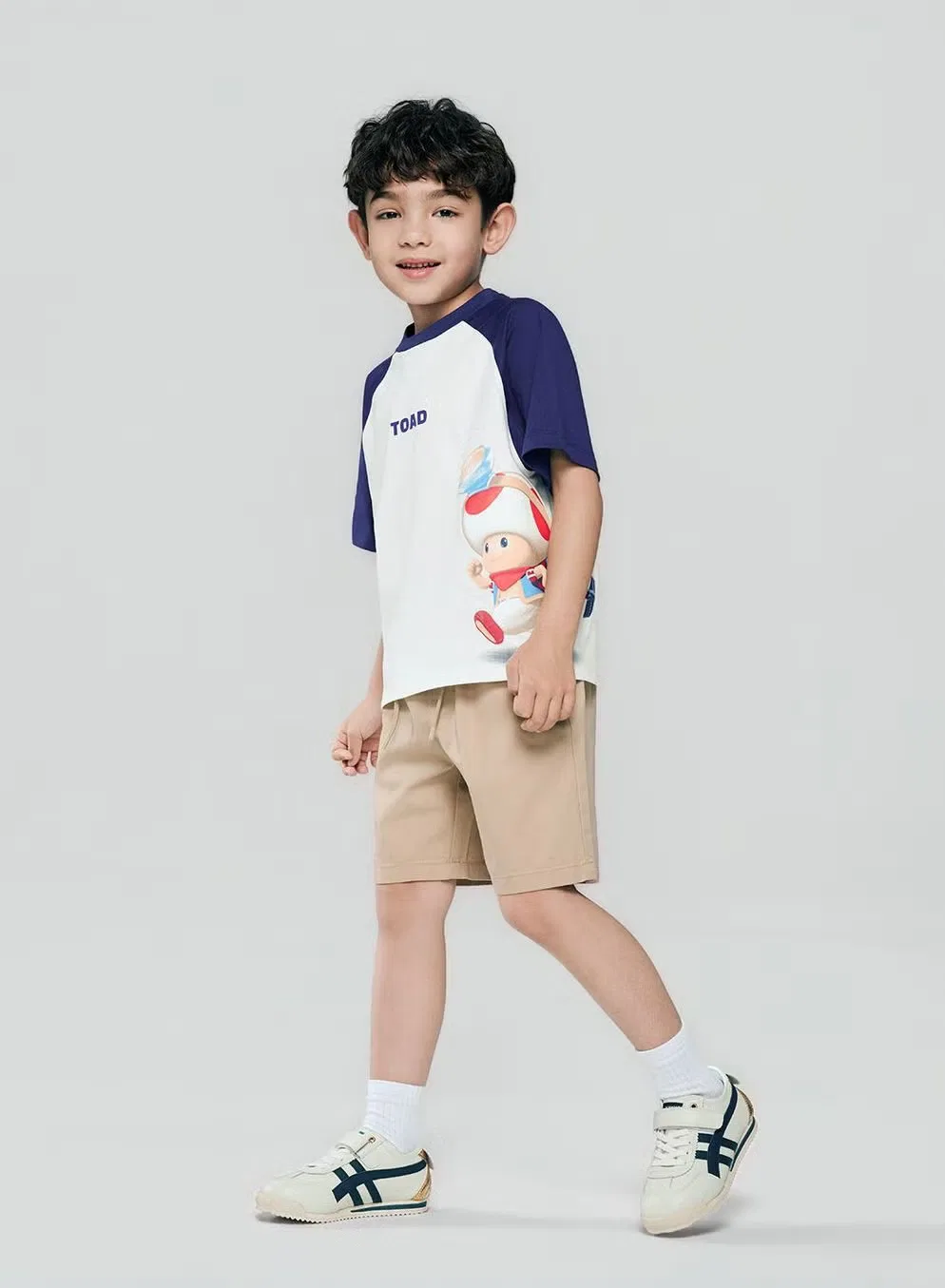 Футболка с принтом Mario limited edition Giordano, синяя — фото 2