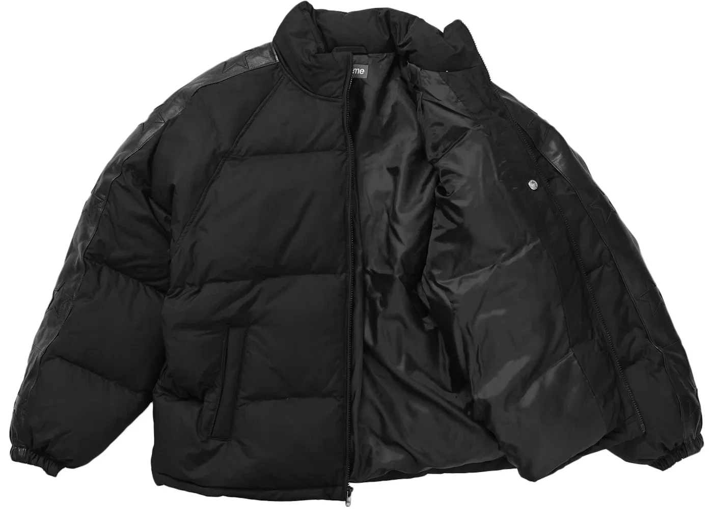 Мужская куртка-пуховик с длинным рукавом Supreme Star Sleeve Down Puffer Jacket, Black — фото 2