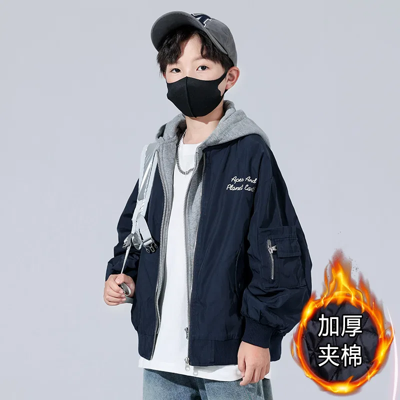 Детская стеганая куртка уличного стиля Lanza, Navy Blue — фото 3