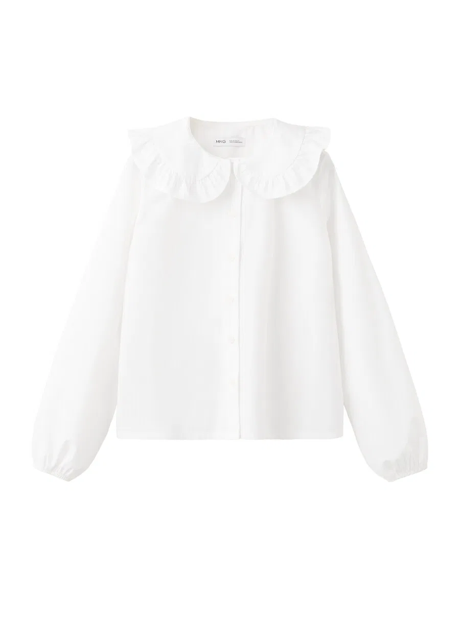 Детская блузка MANGO KIDS 'CARMEN' белого цвета