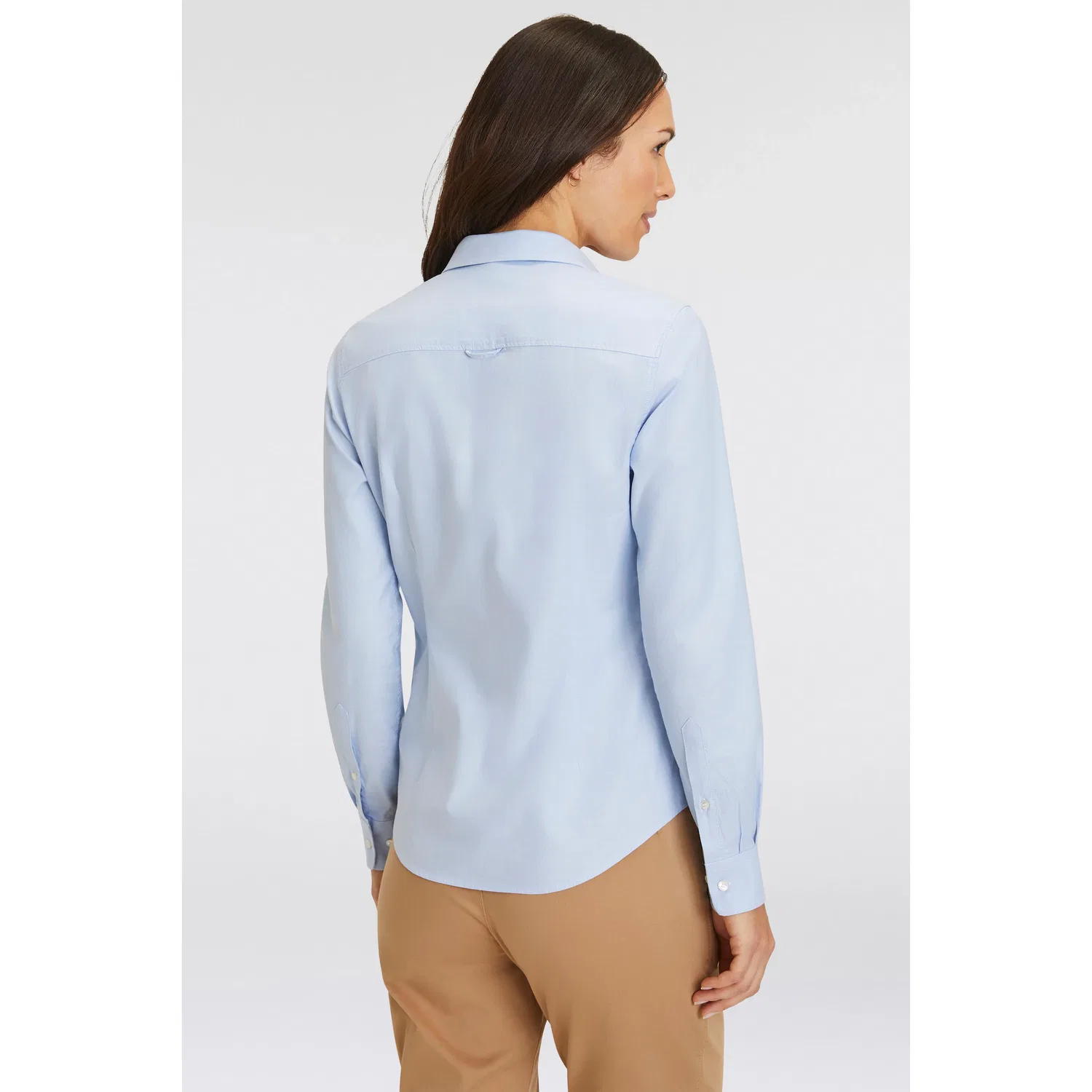 Женская блузка с длинным рукавом New Slim Stretch Oxford Gant, Light Blue — фото 2