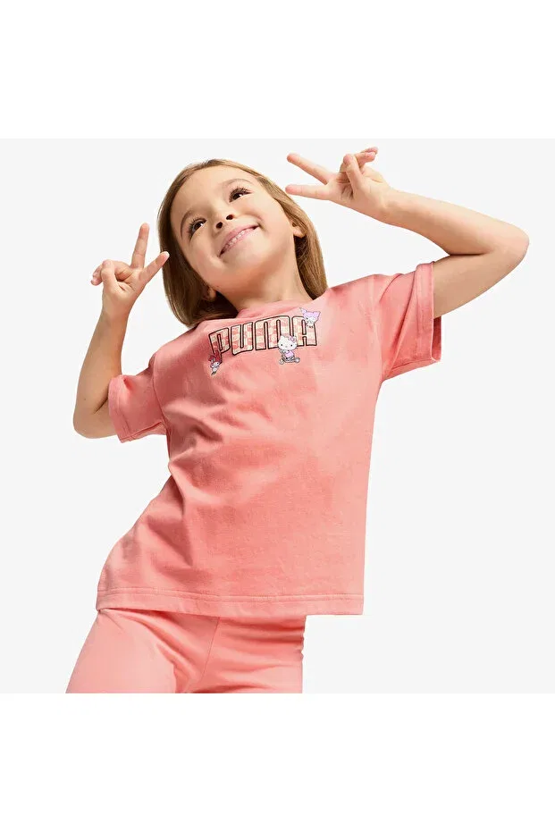 Детская футболка для девочек с принтом Puma, Pink