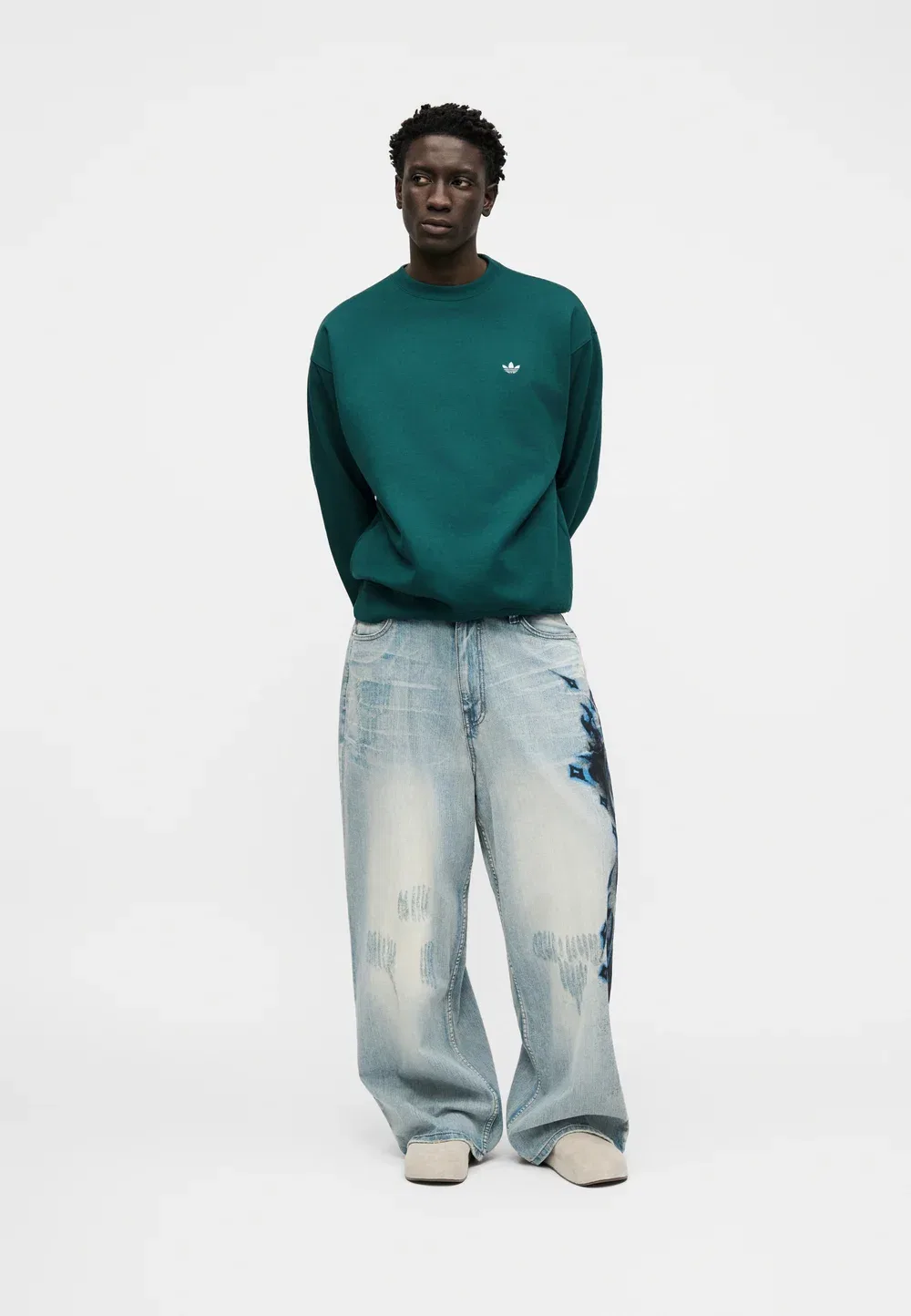 Толстовка унисекс Crew Adidas Originals, Rich Green — фото 2