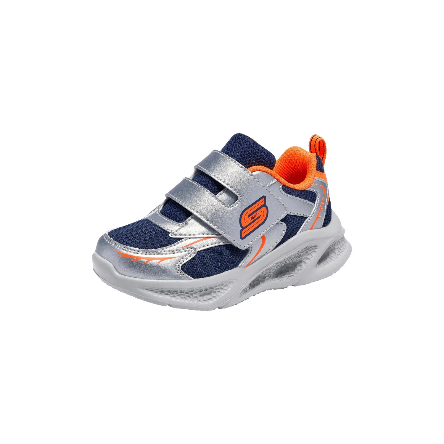 Детские кроссовки с принтом Skechers 401498N-SLOR, Цвет: Silver — фото 3