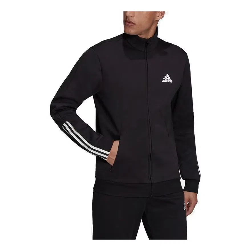 Куртка спортивная утепленная на молнии с воротником-стойкой Adidas, черный