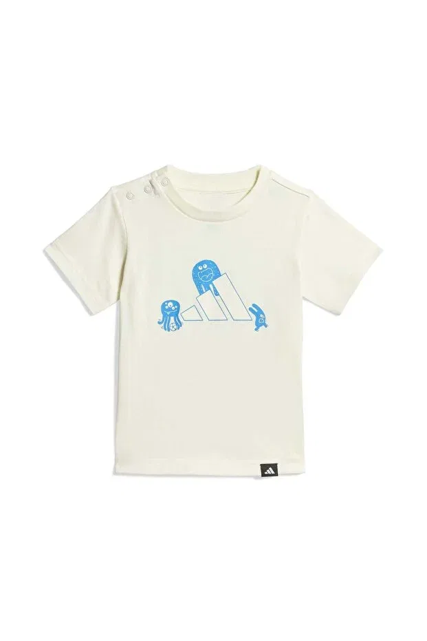 Детская футболка для мальчиков хлопковая Adidas, White — фото 2