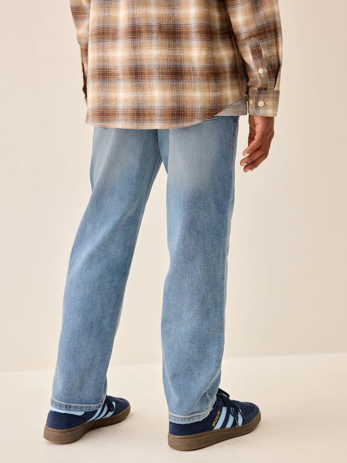 Джинсы с эластичным поясом, свободный крой Next, светло-голубой — фото 2