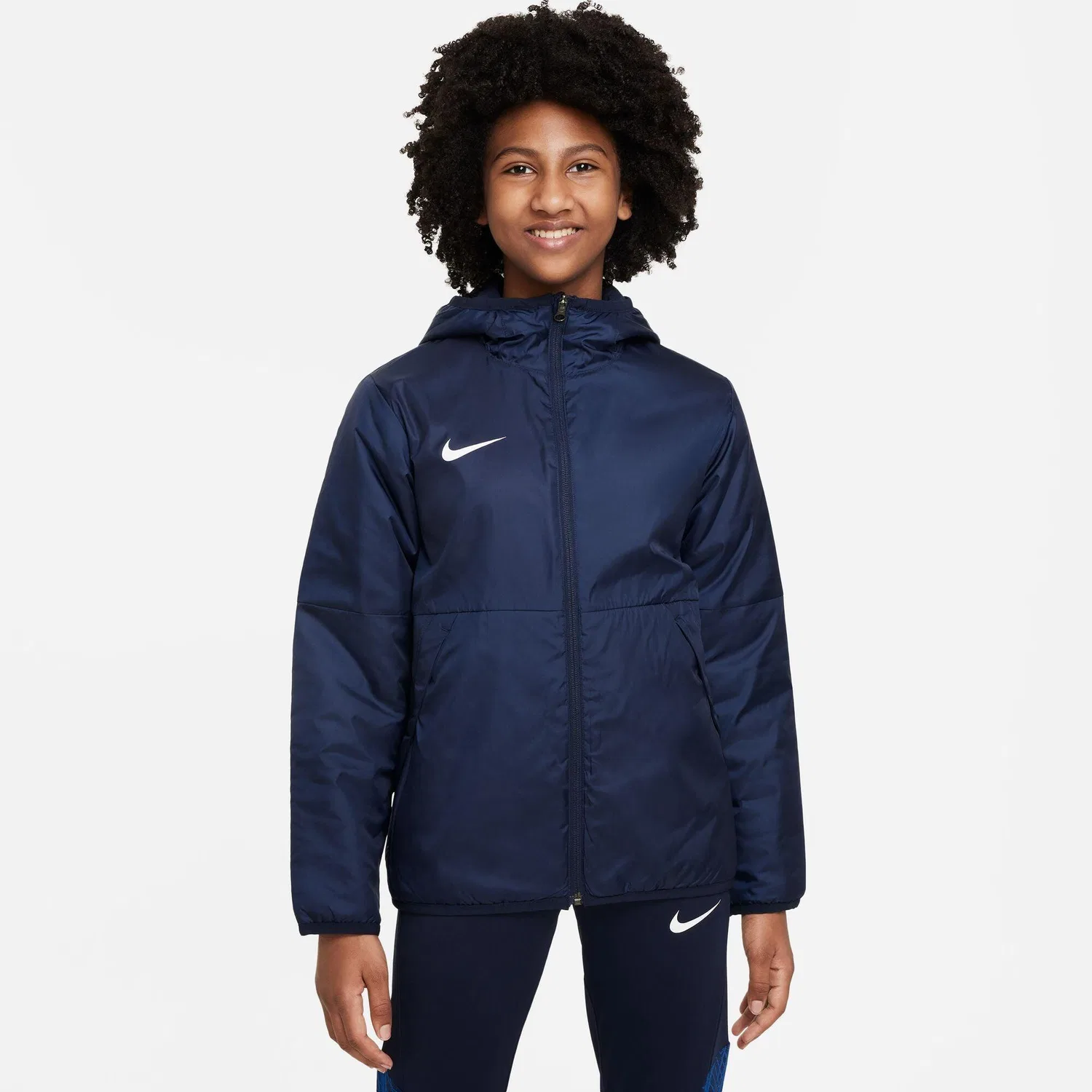 Детская куртка с защитой от ветра и влаги PARK 20 Nike, Dunkelblau Jeansblau Weiss — фото 2