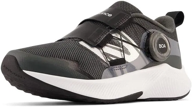 Детские кроссовки для девочек с технологией DynaSoft Reveal V4 Boa New Balance, Blacktop/Black/Silver Metallic