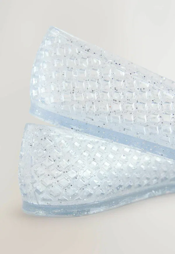 Балетки с вырезами Regular fit jelly ballet shoes Next Glitter, серебристый — фото 4
