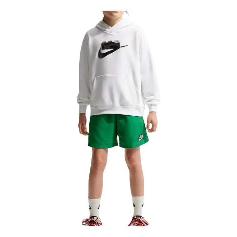 Детское худи с принтом Nike x LEGO Collection White Smoke Grey, белый