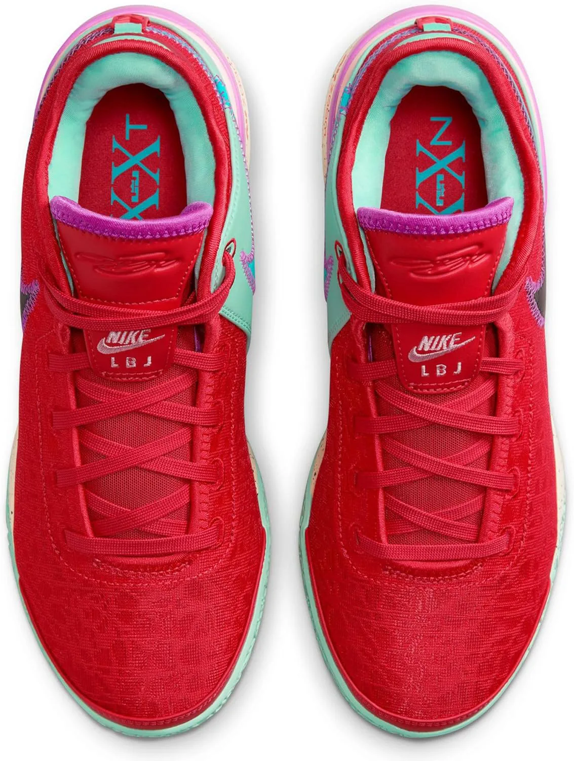 Мужские кроссовки Nike Zoom Lebron NXXT Gen, красный/изумрудный/черный — фото 4