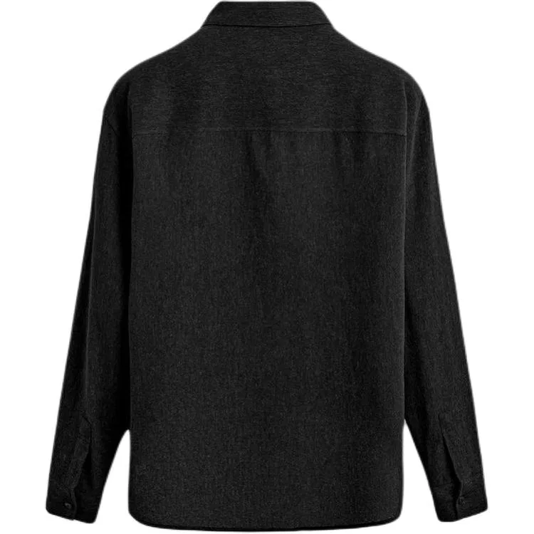 Мужская рубашка с лацканами Black Lapel, ZARA, Черный — фото 3