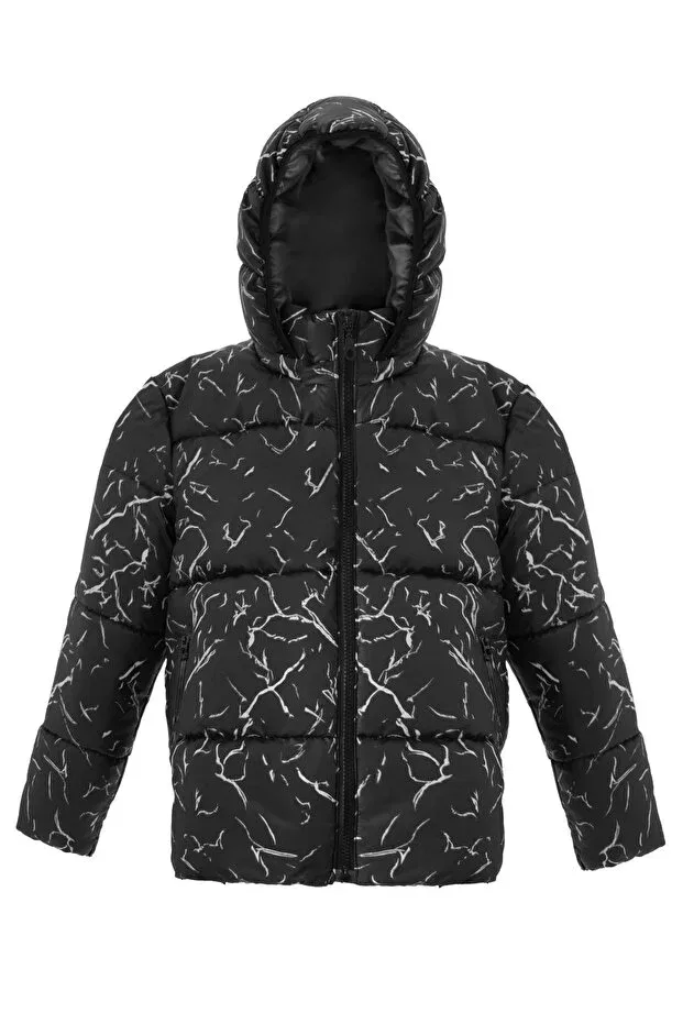 Детский зимнее пуховик с капюшоном Montup, Black