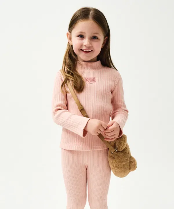 Детская футболка с длинным рукавом, полуоблегающая, Marithé Kids, розовый — фото 2