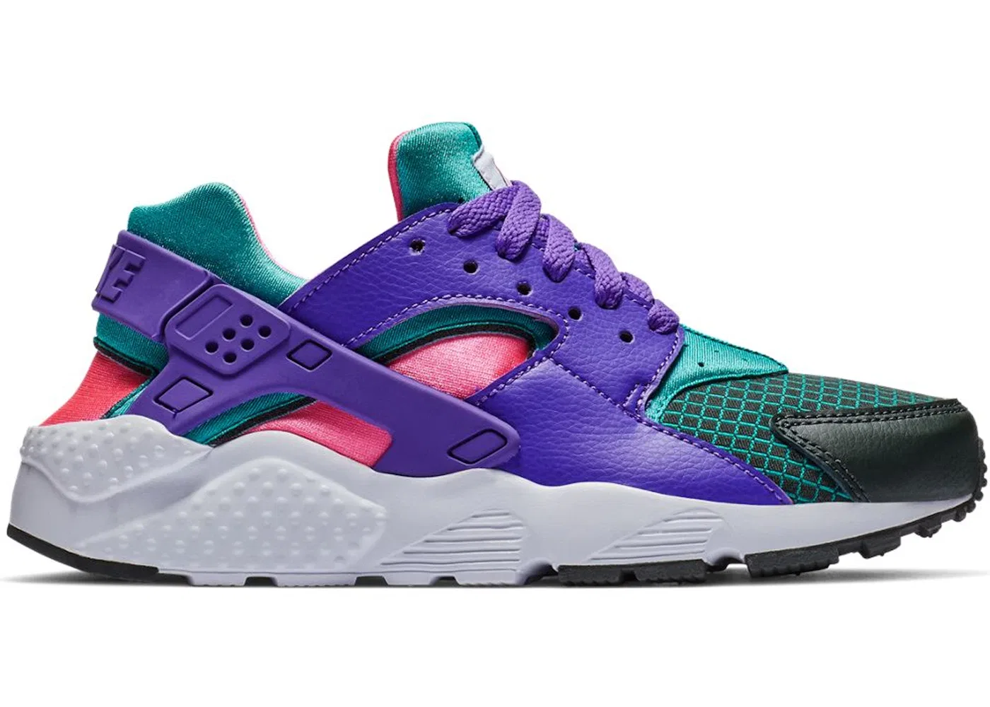 Детские кроссовки Lifestyle Nike Air Huarache Run Ultra Now, Outdoor Green/Cabana-Hyper Pink-Hyper Grape