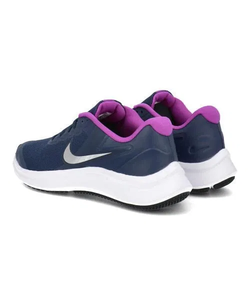 Детские кроссовки для мальчиков с принтом Tanjun NIKE, Midnight Blue Metallic Silver — фото 2