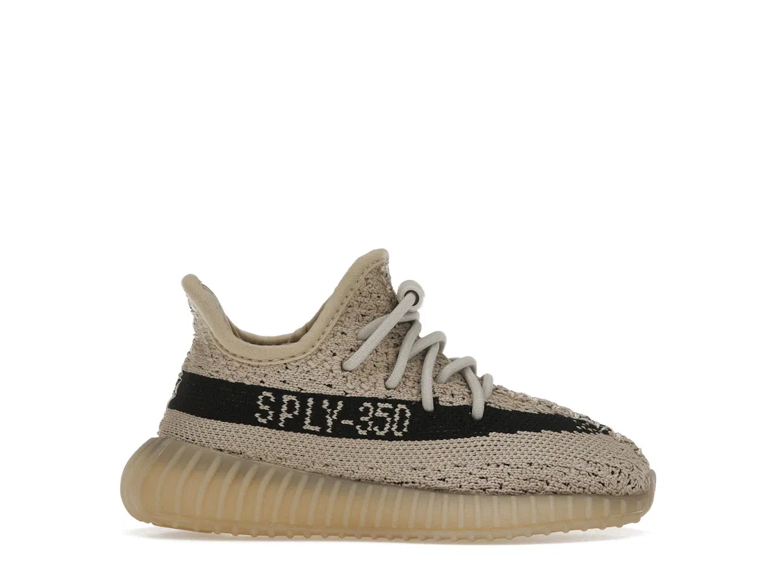 Детские кроссовки с мягким верхом Adidas Yeezy Boost 350 V2, Slate/Core Black/Slate