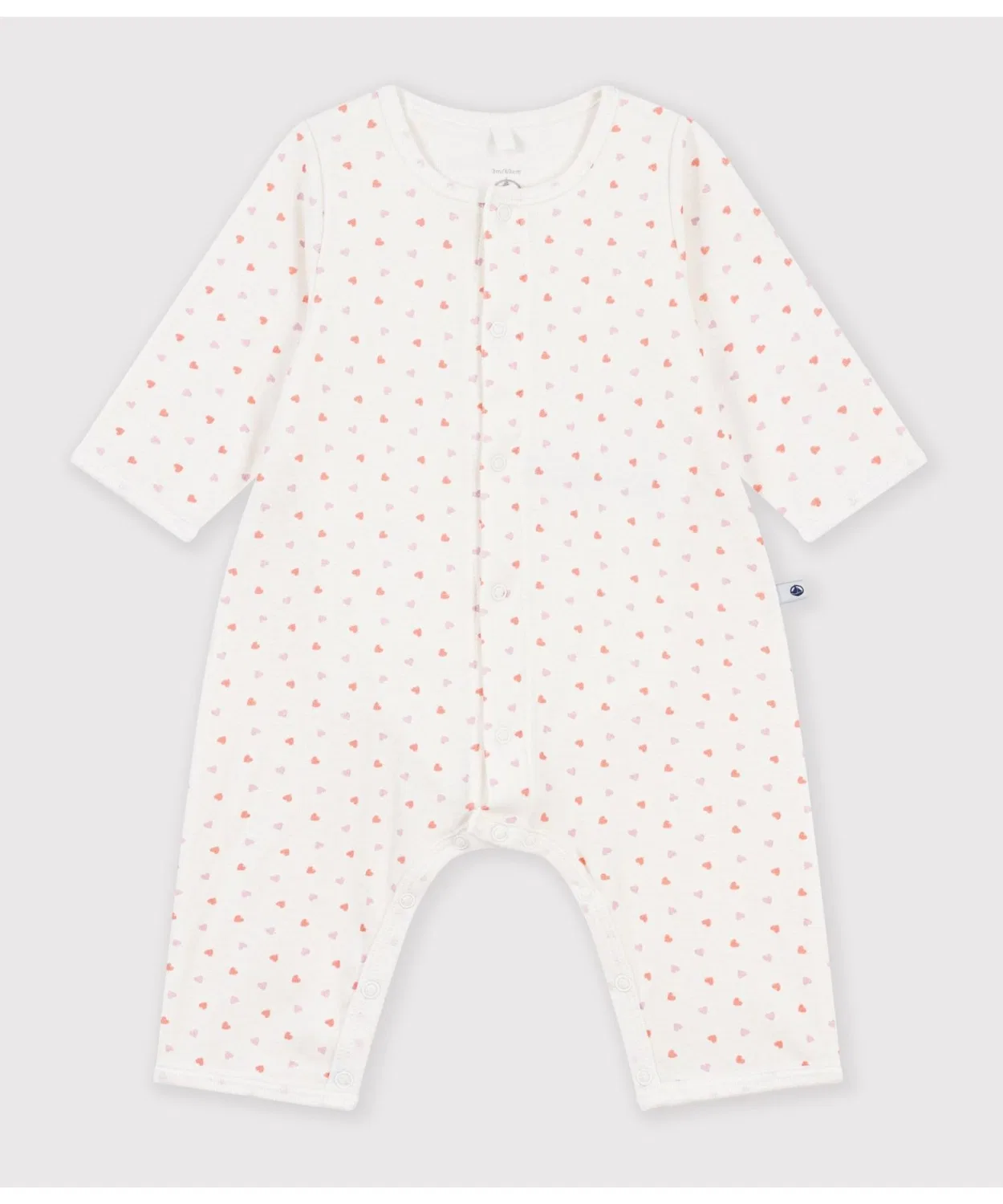 Детский боди-комбинезон с принтом в виде сердца PETIT BATEAU, White