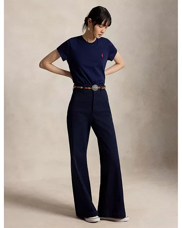 Женская футболка с круглым вырезом Ralph Lauren, темно-синий — фото 2