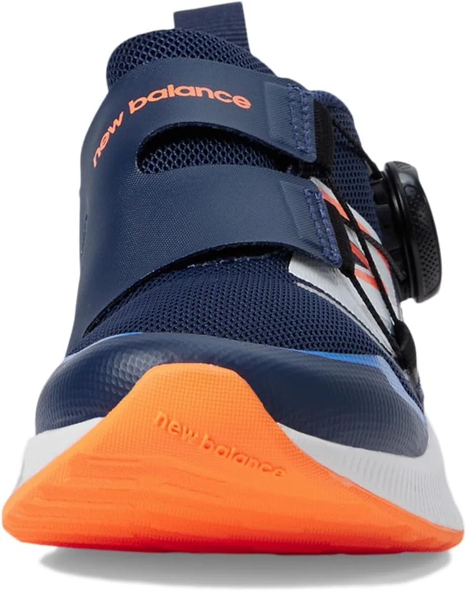 Детские кроссовки для девочек с технологией DynaSoft Reveal V4 Boa New Balance, Nb Navy/Hot Mango — фото 3