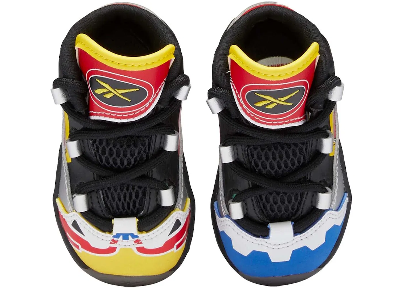Детские кроссовки Reebok Question Mid Power Rangers Megazord, Black/Silver Metallic/Vector Red — фото 2
